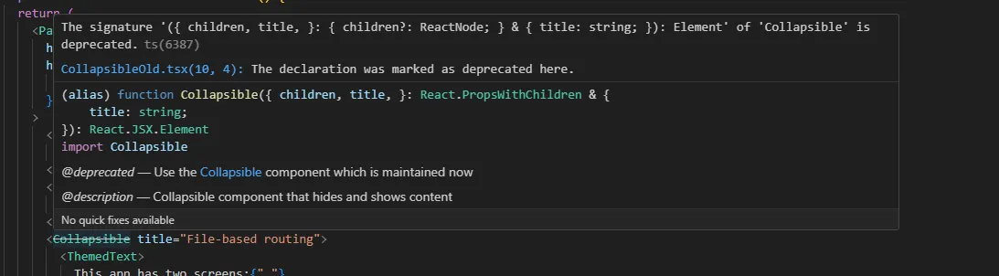 @deprecated example